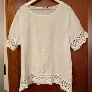 White shirt 100% linen